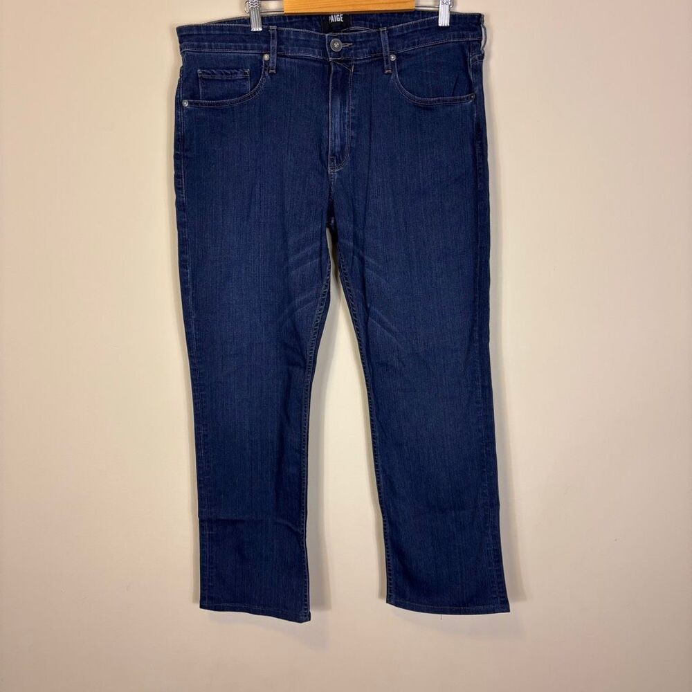 PAIGE Men Normandie Straight Leg Jeans Dark Blue Size 36
